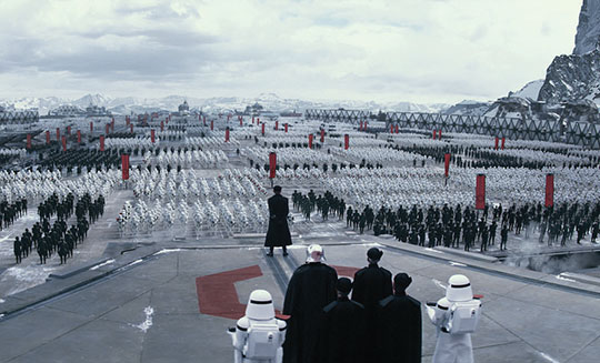 The First Order (the bad guys’ army) assemble for battle. “Star Wars: The Force Awakens” comes to a theater near you on Dec. 18. Graphic from www.starswars.com