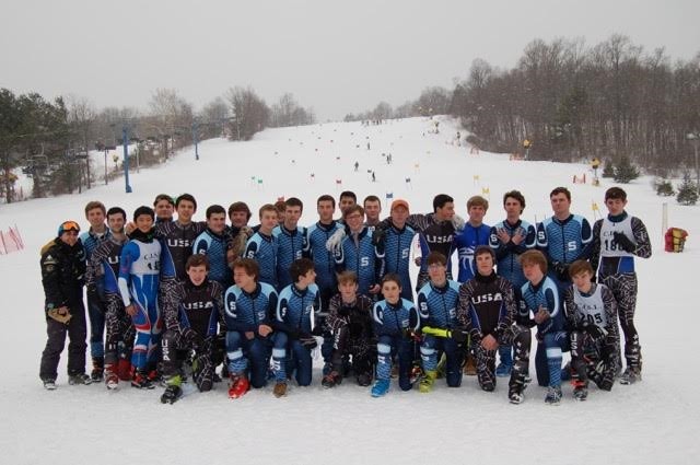 Mrs.Ruggiero and the Staples Ski Team at Mount Southington in 2015.