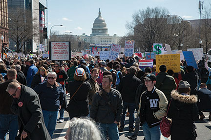 Washington had 800,000 marchers raising awareness about gun violence.