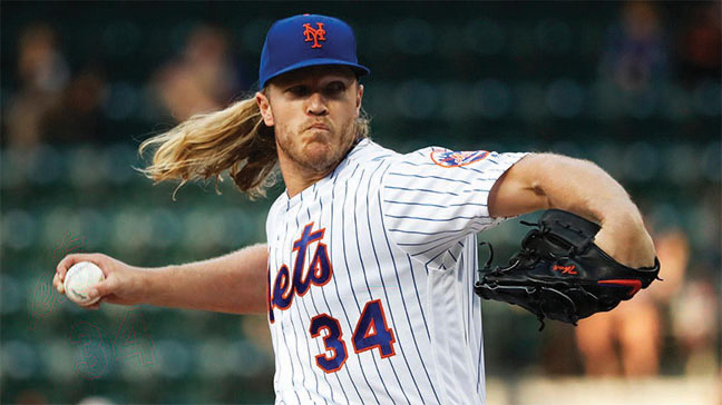 Noah Syndergaard has struggled to put away batters this season.