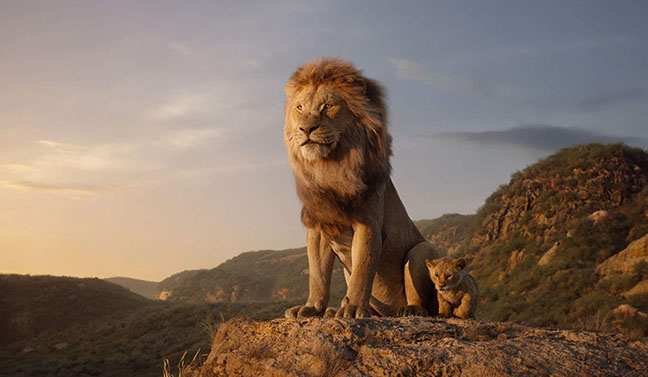 The Lion King returns to theaters in this live-action version with the voice of  Donald Glover as Simba.