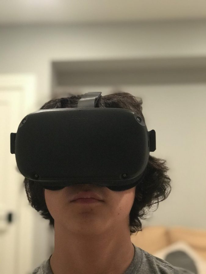 Mack Haymond, one of our writers, wearing his Oculus Quest One